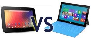 Nexus 10 vs Microsoft Surface