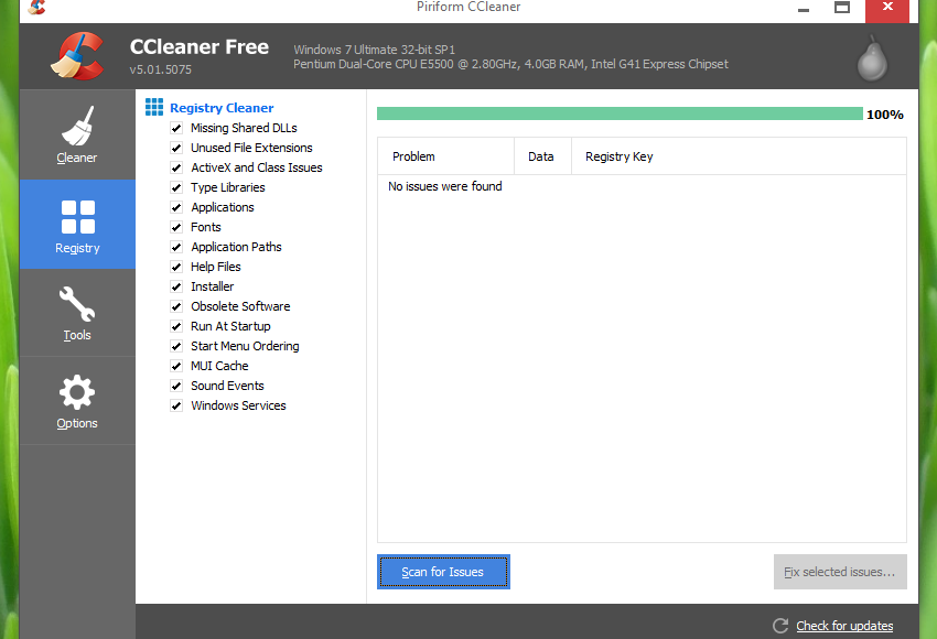 is ccleaner registry cleaner safe