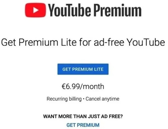youtube premium ads